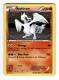 Reshiram - BW004 Black and White Promos #BW4 (2011) Promo Holo LP Pokemon - Image 1