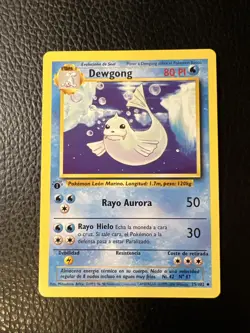 # Pokemon Spanish Dewgong Base Set 1st Edition 25/102 WOTC Vintage NM - Image 1