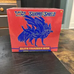 Pokemon TCG Sword and Shield Base Set ETB Elite Trainer Box Zacian, New - Sealed - Image 1
