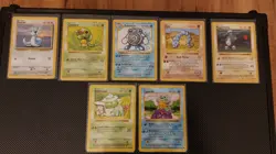 7x Base Set Pokemon - Shadowless English - Vintage 1999 - Squirtle, Bulbasaur... - Image 2