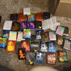 Lot Of Pokemon Sleeves 40 Packs From Various ETBs - Image 1