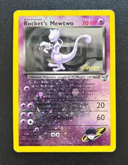 Rocket's Mewtwo [Winner] #8 Pokemon Best of Game Promo (Crease) - Image 2