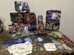 Large Lot Of Pokemon TCG accessories Deck Boxes, Coins, Dice, Energies, Sleeves - Image 1