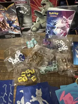 Large Lot Of Pokemon TCG accessories Deck Boxes, Coins, Dice, Energies, Sleeves - Image 4