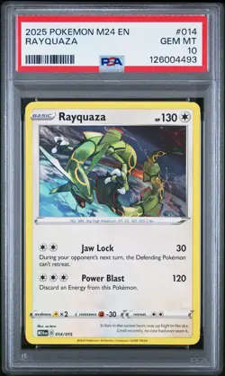 2025 POKEMON M24 EN-MCDONALD'S COLL #014 RAYQUAZA PSA 10 - Image 1