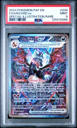 2024 POKEMON PAF EN-PALDEAN FATES SPECIAL ILLUSTRATION RARE CHARIZARD EX PSA 9 - Image 1