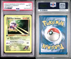 Sabrina's Venonat - 1st Edition - 96/132 Gym Heroes - WOTC - Pokemon TCG - PSA 8 - Image 3