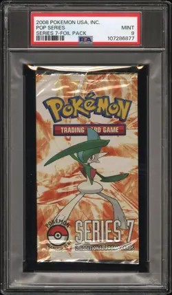 2008 Pokemon Pop Series 7 sealed booster pack graded PSA 9 MINT 107286877 - Image 1