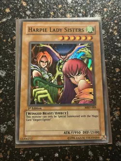 Yugioh Harpie Lady Sisters MRD 1st Edition Nm/VLP - Image 1