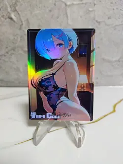 Rem Zero Trading Card Waifu Goddess Story Anime Girl holo Karte Manga Art - Image 1