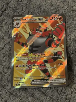 Pokemon TCG Incineroar EX Full Art Holo Card 187/162 Temporal Forces Rare - Image 1