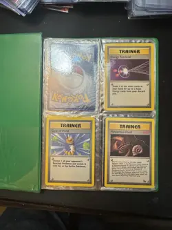 Pokemon 1999 Orange Squirtle And Green Growlithe Binders 4 Pocket Pages W/ Cards - Image 4