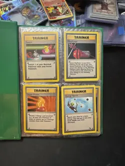 Pokemon 1999 Orange Squirtle And Green Growlithe Binders 4 Pocket Pages W/ Cards - Image 5