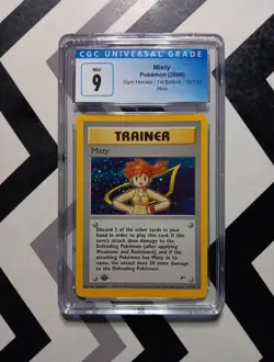 VINTAGE 2000 Misty Pokemon Gym Heroes: 1st Edition 18/132 Holo CGC 9 Card - Image 1