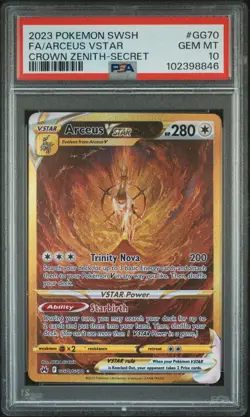 ARCEUS VSTAR GG70/GG70 | PSA 10 | Crown Zenith Full Art Graded Pokemon Card - Image 1