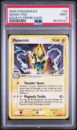 MANECTRIC 38/107 | PSA 9 | Deoxys Pre Release Promo Graded Pokemon Card - Image 2