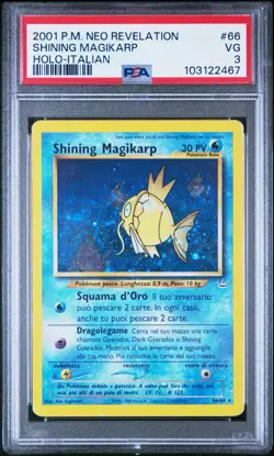 SHINING MAGIKARP 66/64 | PSA 3 | Italian WOTC Holo Graded Pokemon Card - Image 1