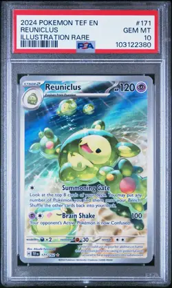 REUNICLUS 171/162 | PSA 10 | Temporal Forces IR Full Art Graded Pokemon Card - Image 1