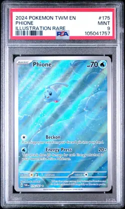 PHIONE 175/167 | PSA 9 | Illustration Rare Graded Pokemon Card - Image 1