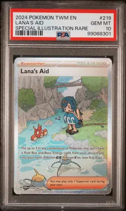 LANA'S AID 219/167 | PSA 10 | Twilight Masquerade Full Art Graded Pokemon Card - Image 1