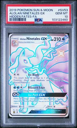 NINETALES GX SV53/SV94 | PSA 10 | Hidden Fates Shiny Pokemon Card - Image 1