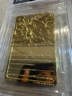 CHARIZARD 23K GOLD PLATED CARD PSA 7 NM NEAR MINT 1999 BURGER KING POKEMON - Image 5