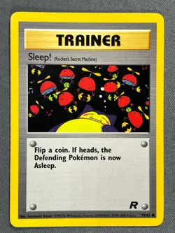 Sleep! 79/82 Base Set Series Team Rocket COMMON 2000 Trainer Pokemon Card NM - Image 1
