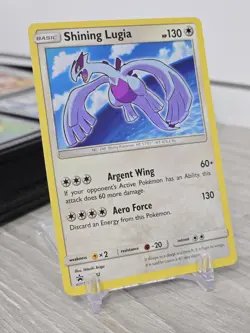 Pokemon Card TCG Shining Legends Lugia SM82 Holo Rare Black Star Promo Card LP - Image 1