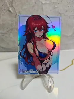 Rias Gremory Trading Card Waifu Goddess Story Anime Girl holo Karte Manga Art - Image 1