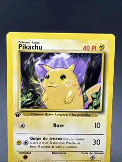 1999 Pikachu Base Set 58/102 Pokemon TCG 1st Edition Common Card (Spanish) - Image 2