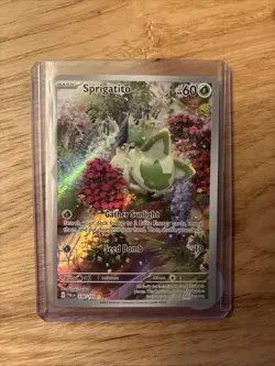Pokemon TCG Sprigatito Scarlet & Violet Paldea Evolved Holo Card 196/193 - Image 1