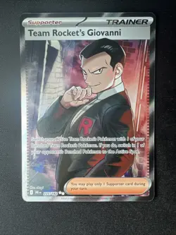 Team Rocket's Giovanni 225/182 Full Art NM/M Destined Rivals Pokemon Card - Image 1