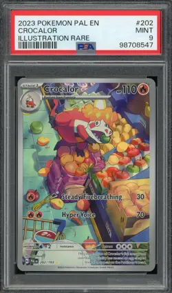 2023 PSA 9 Pokemon Paldea Evolved SV Crocalor FA Illustration Rare 202/193 Card - Image 1