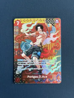 Portgas D Ace SP Alternate Art One Piece Card OP02-013 OP08 English Edition - Image 1