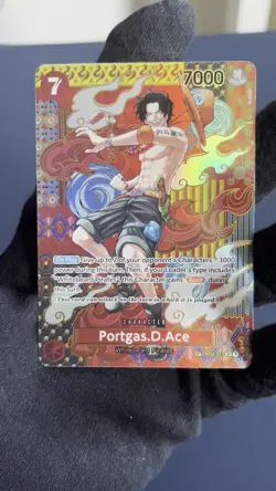 Portgas D Ace SP Alternate Art One Piece Card OP02-013 OP08 English Edition - Image 2