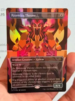 1X FOIL Roaming Throne BORDERLESS MINT MTG Magic LCI Commander Staple CEDH EDH - Image 1