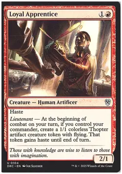 Loyal Apprentice Commander: Aetherdrift #104 Uncommon - Image 1