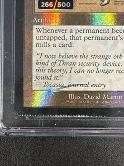 MTG Mesmeric Orb #94 Schematic Foil Serialized 266/500 CGC 9 Crimp Error - Image 2