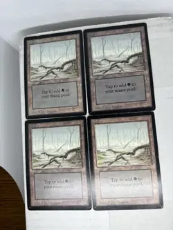 Magic The Gathering MTG Limited Edition Beta Swamp LOT OF 7 - Image 1