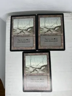 Magic The Gathering MTG Limited Edition Beta Swamp LOT OF 7 - Image 2