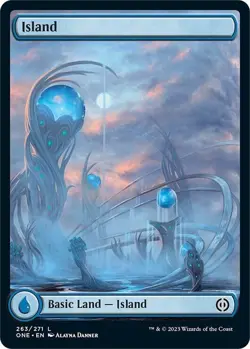 Island 263 (Regular Full Art) NM - MTG Phyrexia All Will Be One - Image 1