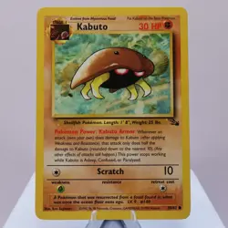 Pokemon TCG - Kabuto 50/62 Fossil Common WOTC 1999 - EXC - Image 2