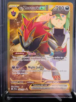 Pokemon TCG Journey Together N's Zoroark EX Gold Holo Ultra Rare Card 189/159 - Image 1