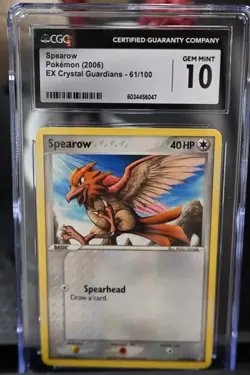 Pokemon TCG Spearow EX Crystal Guardians 61/100 Regular Common CGC 10 GEM MINT - Image 1