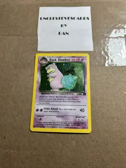 💥 Dark Slowbro 12/82 Holo Foil Rare WOTC Pokemon Vintage Team Rocket Set 2000 - Image 1