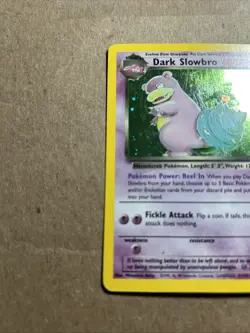 💥 Dark Slowbro 12/82 Holo Foil Rare WOTC Pokemon Vintage Team Rocket Set 2000 - Image 3
