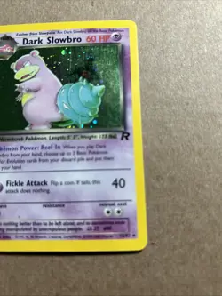 💥 Dark Slowbro 12/82 Holo Foil Rare WOTC Pokemon Vintage Team Rocket Set 2000 - Image 4