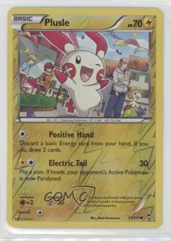 Plusle Reverse Foil Pokemon XY Furious Fists #31 - Image 1