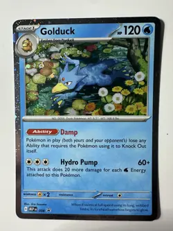 Pokemon TCG Mega Evolutions Golduck 008 Black Star Promo Holo English - Image 1