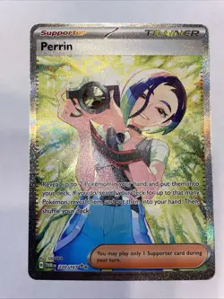 Pokemon TCG Perrin 220/167 SIR Twilight Masquerade Full Art Trainer NM - Image 1